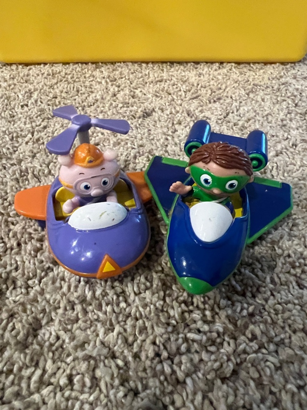 Super Why Purple and Blue Kids Toy Airplane Set - Play Vehicles with Characters